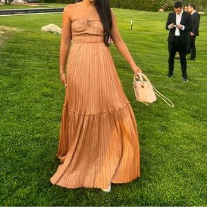 Elegant Gold Maxi Dress